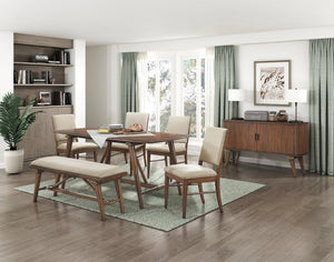 English Elm Server Buffet with Tambour Doors Walnut Veneer Engineered Wood Transitional Dining Storage B011P572846