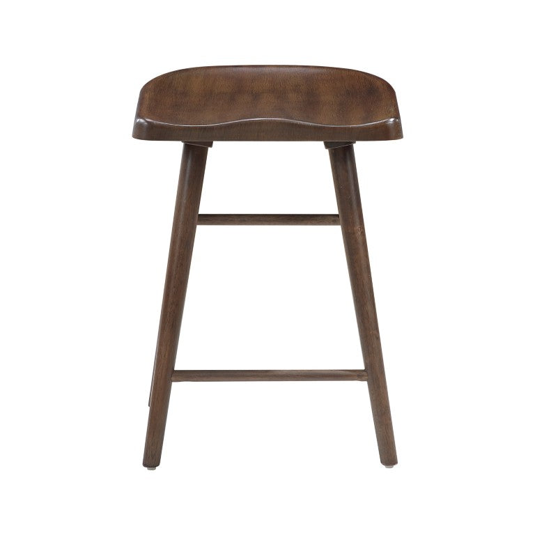 English Elm Stool Counter Height Saddle Seat Wood Veneer Set of 8 for Kitchen Island Bar B011P572854