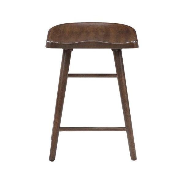 English Elm Stool Counter Height Saddle Seat Wood Veneer Set of 8 for Kitchen Island Bar B011P572854