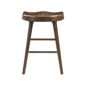 English Elm Stool Counter Height Saddle Seat Wood Veneer Set of 8 for Kitchen Island Bar B011P572854