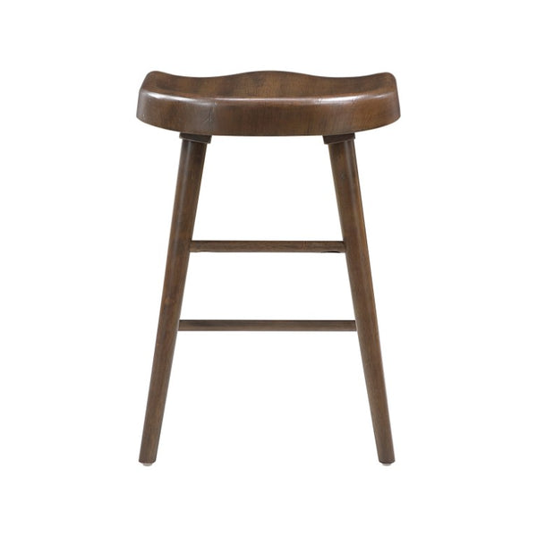 English Elm Stool Counter Height Saddle Seat Wood Veneer Set of 8 for Kitchen Island Bar B011P572854