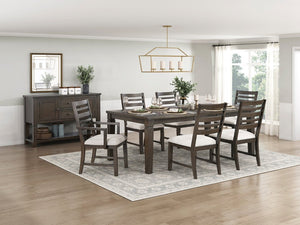 English Elm Arm Chairs with Espresso Wood Veneer Frame and Beige Upholstery Set of 4 B011P572861