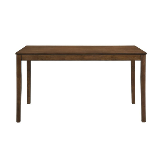 English Elm Dining Table Birch Veneer Chestnut Finish Seats Four Transitional Rectangular Warmth B011P572864