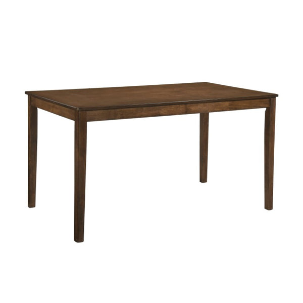 English Elm Dining Table Birch Veneer Chestnut Finish Seats Four Transitional Rectangular Warmth B011P572864