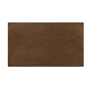 English Elm Dining Table Birch Veneer Chestnut Finish Seats Four Transitional Rectangular Warmth B011P572864