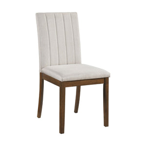 English Elm Dining Table Birch Veneer Chestnut Finish Seats Four Transitional Rectangular Warmth B011P572864