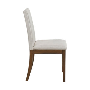 English Elm Side Chairs Set of 8 Distressed Wood Frame Farmhouse Dining Seating Polyester Seat Beige 19 L x 24 W x 38.5 H B011P572865