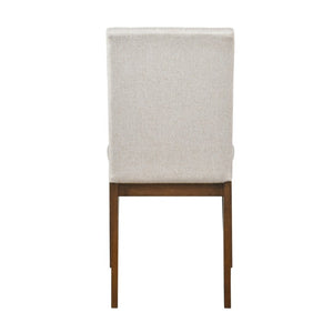 English Elm Side Chairs Set of 8 Distressed Wood Frame Farmhouse Dining Seating Polyester Seat Beige 19 L x 24 W x 38.5 H B011P572865