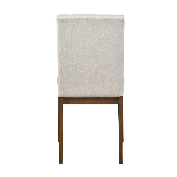 English Elm Side Chairs Set of 8 Distressed Wood Frame Farmhouse Dining Seating Polyester Seat Beige 19 L x 24 W x 38.5 H B011P572865