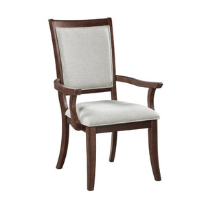 English Elm Arm Chairs Set of 10 Cherry Wood Traditional Dining Room Beige Upholstered Formal B011P572868