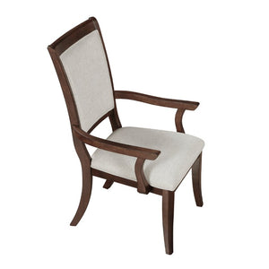 English Elm Arm Chairs Set of 10 Cherry Wood Traditional Dining Room Beige Upholstered Formal B011P572868