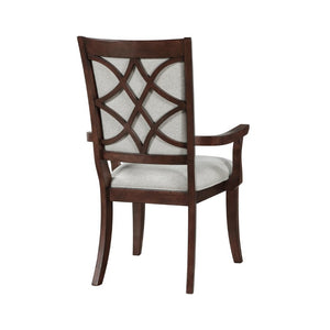 English Elm Arm Chairs Set of 10 Cherry Wood Traditional Dining Room Beige Upholstered Formal B011P572868