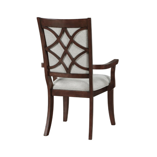 English Elm Arm Chairs Set of 10 Cherry Wood Traditional Dining Room Beige Upholstered Formal B011P572868