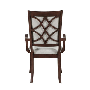 English Elm Arm Chairs Set of 10 Cherry Wood Traditional Dining Room Beige Upholstered Formal B011P572868