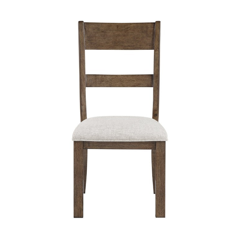 English Elm Side Chairs Set of 8 Wood Veneer Frame with Gray Upholstered Seat Farmhouse Dining B011P572870