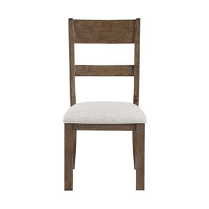 English Elm Side Chairs Set of 8 Wood Veneer Frame with Gray Upholstered Seat Farmhouse Dining B011P572870