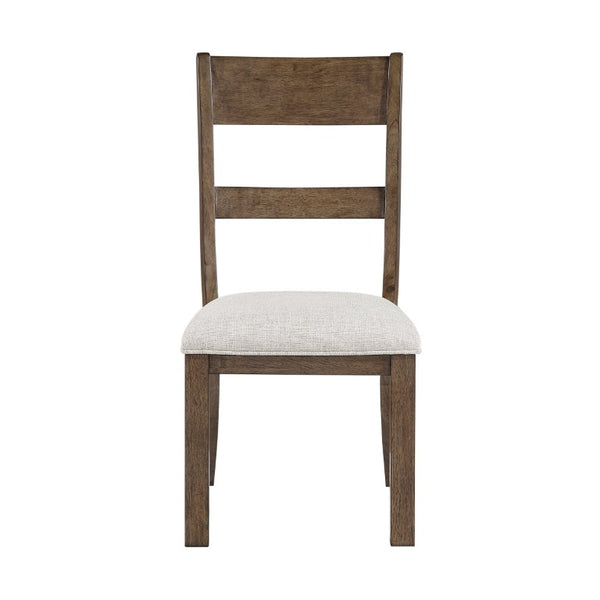 English Elm Side Chairs Set of 8 Wood Veneer Frame with Gray Upholstered Seat Farmhouse Dining B011P572870