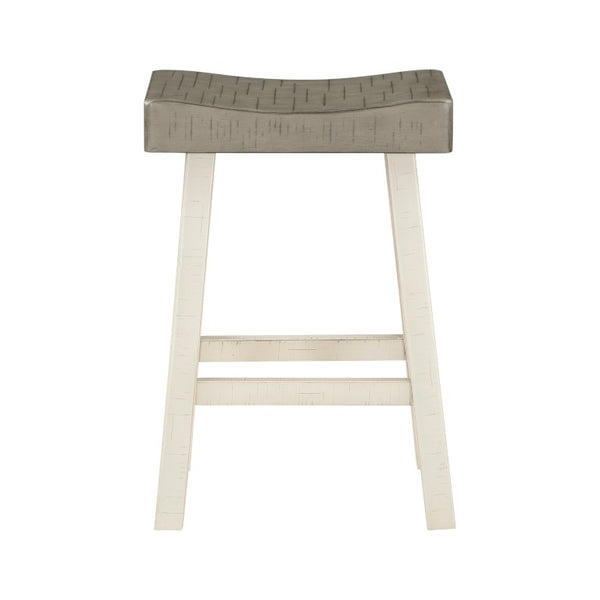 English Elm Stool Set of 8 Two-Tone Rubberwood Counter Height Stools for Kitchen Island Dining B011P572875