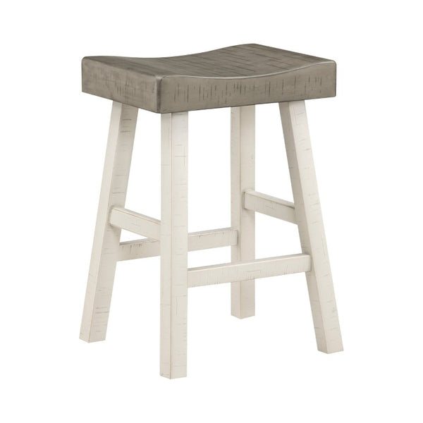 English Elm Stool Set of 8 Two-Tone Rubberwood Counter Height Stools for Kitchen Island Dining B011P572875