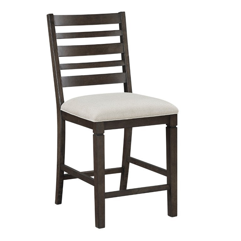 English Elm Counter Height Dining Chairs Set of 8 Espresso Wood Frame Rustic Farmhouse Kitchen Beige Engineered Wood 20 L x 24.5 W x 42.5 H B011P572882