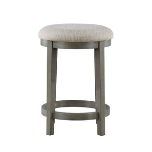 English Elm Stool Acacia Veneer Counter Height Seat with Gray Upholstered Cushion for Kitchen Islands B011P572889
