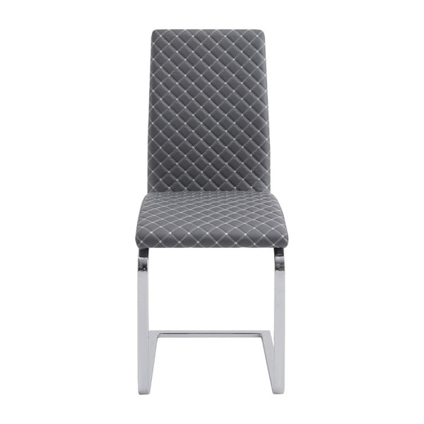English Elm Side Chairs Set of 8 Diamond Stitched Faux Leather Cantilever Dining Seating B011P572895