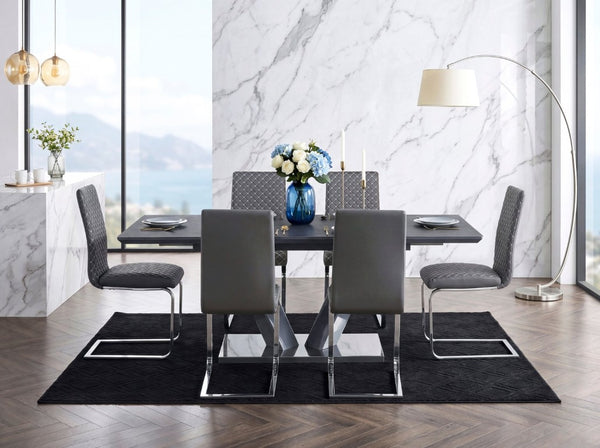 English Elm Side Chairs Set of 8 Diamond Stitched Faux Leather Cantilever Dining Seating B011P572895