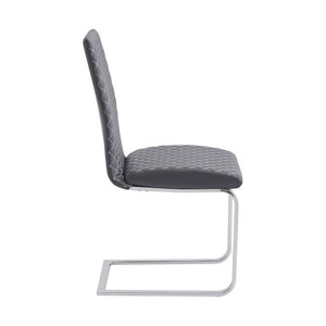 English Elm Side Chairs Set of 8 Diamond Stitched Faux Leather Cantilever Dining Seating B011P572895
