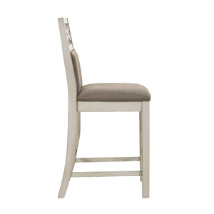 English Elm Desk Chair with Nailhead Trim Solid Wood Frame and Faux Leather for Study or Office Khaki Engineered Wood 18.5 L x 22 W x 41.5 H B011P572900