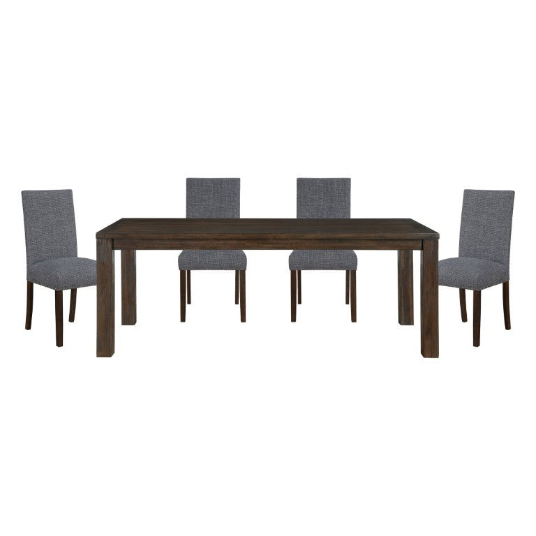 English Elm Side Chairs Set of 8 Wire Brushed Wood Frame with Nailhead Trim for Dining Rooms B011P572910