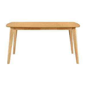 English Elm Dining Table with Ash Veneer Top and Oak Finish Seats Six Mid-Century Modern Style B011P572915