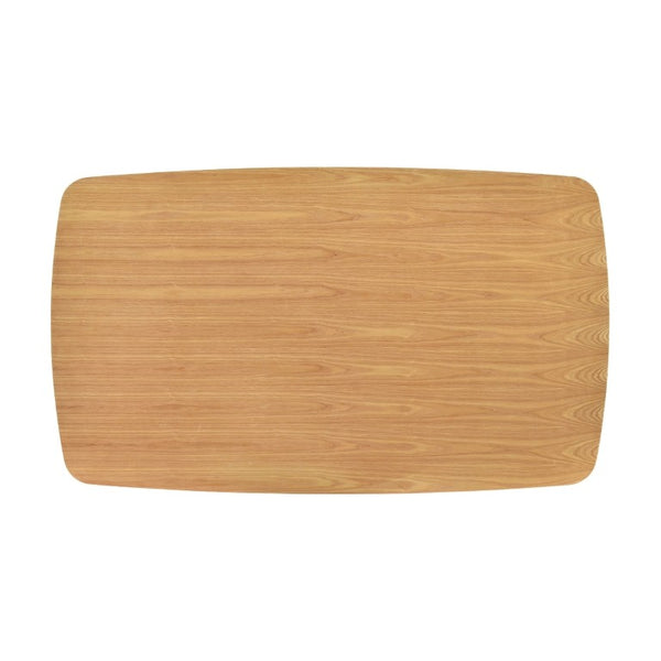 English Elm Dining Table with Ash Veneer Top and Oak Finish Seats Six Mid-Century Modern Style B011P572915