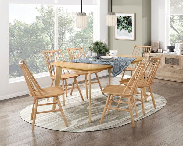 English Elm Side Chairs Set of 8 Distressed Wood Frame Farmhouse Dining Seating Polyester Seat Oak 18 L x 23.5 W x 34.5 H B011P572916