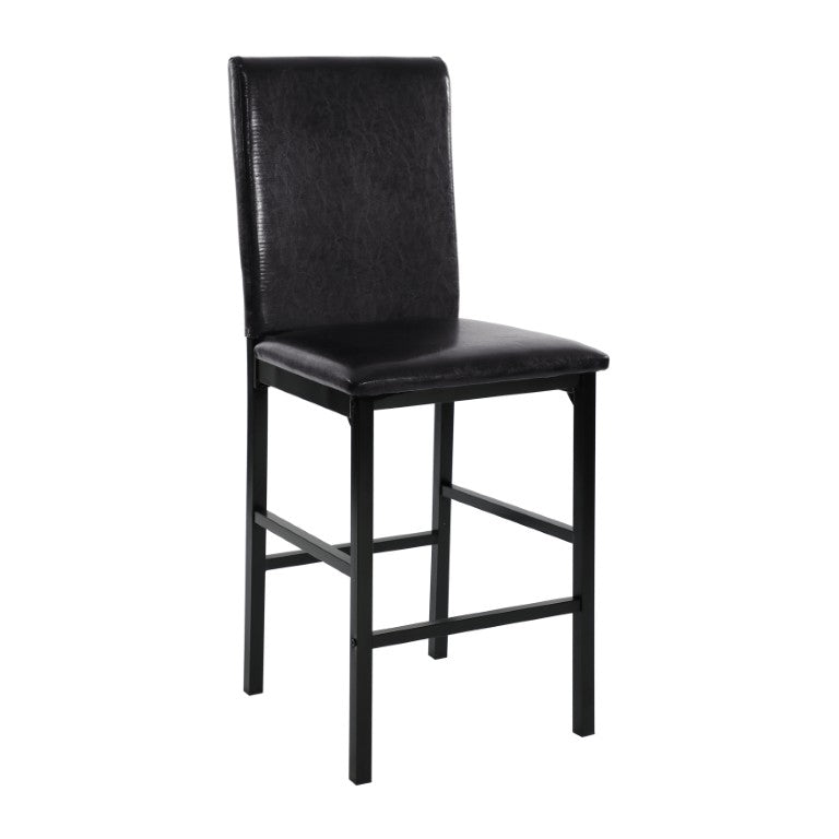 English Elm Counter Height Dining Chairs Set of 8 Faux Leather Metal Frame Transitional Style B011P572917