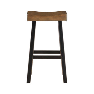 English Elm Stool Set of 8 Counter Height Rubberwood Veneer Two-Tone Transitional Dining Bar B011P572921