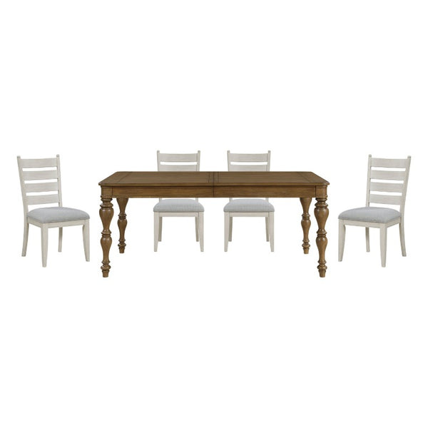 English Elm Dining Table Extendable Oak Veneer with Dovetail Drawers for Formal Everyday Use B011P572926