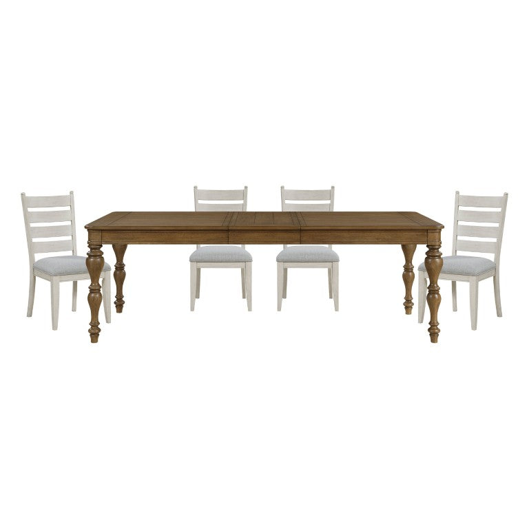 English Elm Dining Table Extendable Oak Veneer with Dovetail Drawers for Formal Everyday Use B011P572926