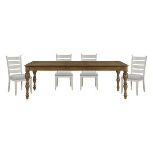 English Elm Dining Table Extendable Oak Veneer with Dovetail Drawers for Formal Everyday Use B011P572926