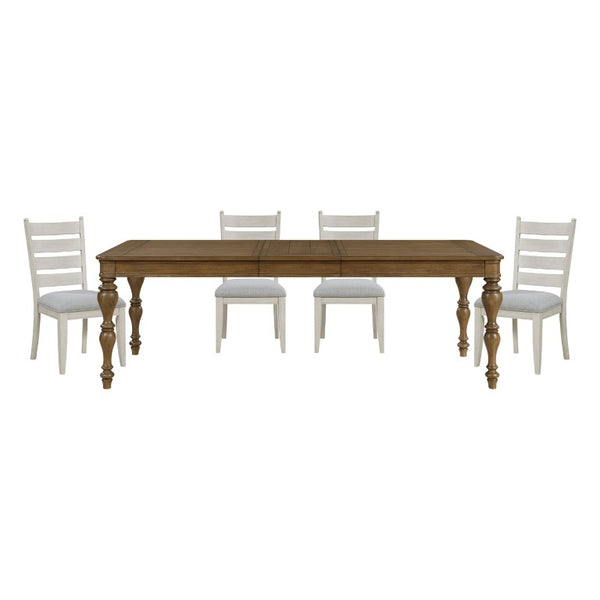 English Elm Dining Table Extendable Oak Veneer with Dovetail Drawers for Formal Everyday Use B011P572926