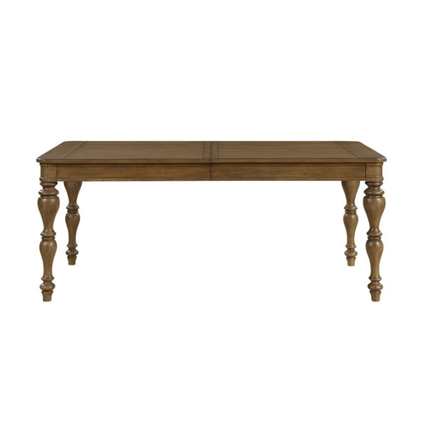English Elm Dining Table Extendable Oak Veneer with Dovetail Drawers for Formal Everyday Use B011P572926