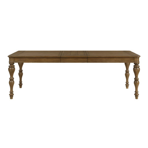 English Elm Dining Table Extendable Oak Veneer with Dovetail Drawers for Formal Everyday Use B011P572926