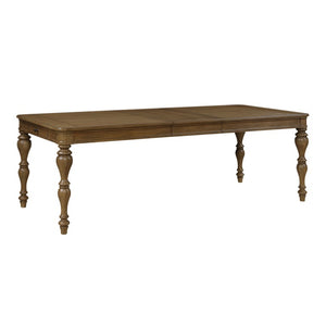 English Elm Dining Table Extendable Oak Veneer with Dovetail Drawers for Formal Everyday Use B011P572926