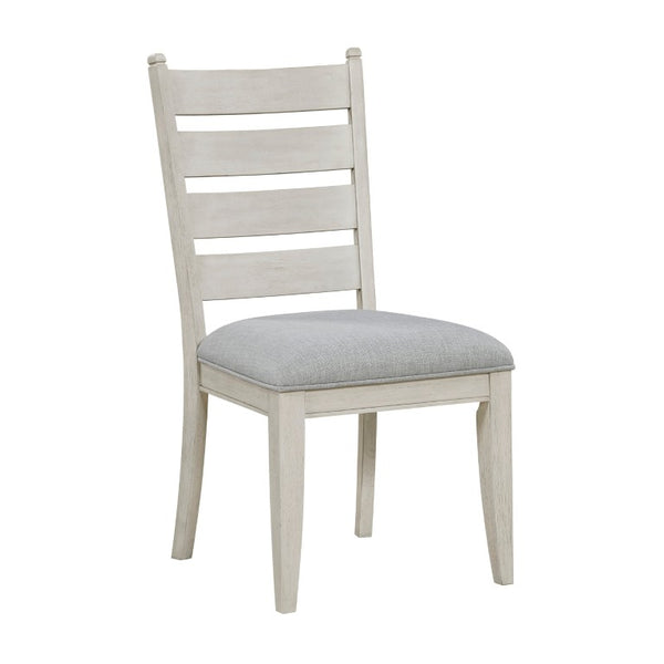 English Elm Side Chairs Set of 8 Distressed Wood Frame Farmhouse Dining Seating Polyester Seat Gray 20.5 L x 23 W x 39 H B011P572927