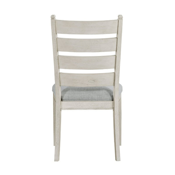 English Elm Side Chairs Set of 8 Distressed Wood Frame Farmhouse Dining Seating Polyester Seat Gray 20.5 L x 23 W x 39 H B011P572927