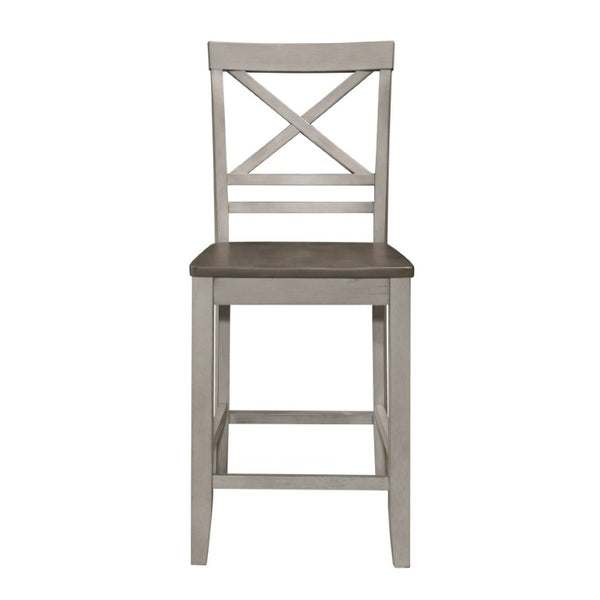 English Elm Desk Chair with Nailhead Trim Solid Wood Frame and Faux Leather for Study or Office Gray Engineered Wood 18 L x 20.5 W x 41.5 H - A B011P572929