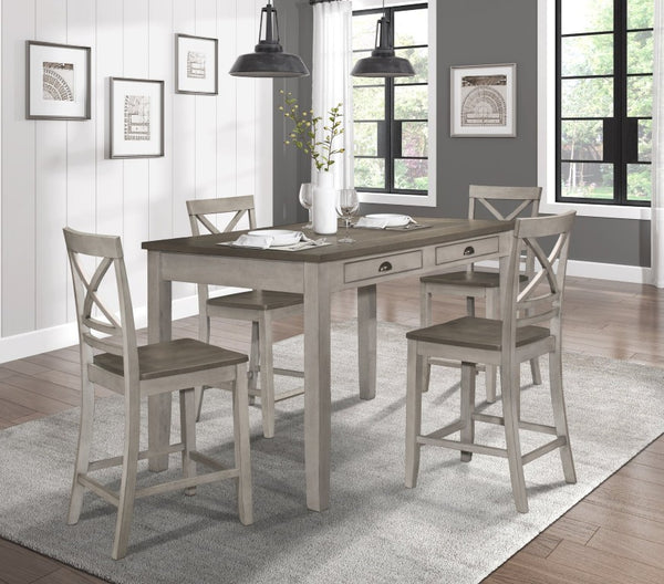 English Elm Desk Chair with Nailhead Trim Solid Wood Frame and Faux Leather for Study or Office Gray Engineered Wood 18 L x 20.5 W x 41.5 H - A B011P572929