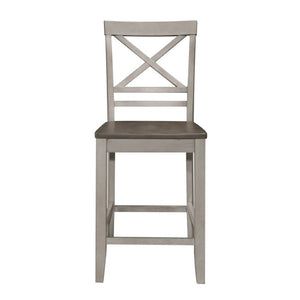 English Elm Desk Chair with Nailhead Trim Solid Wood Frame and Faux Leather for Study or Office Gray Engineered Wood 18 L x 20.5 W x 41.5 H B011P572930