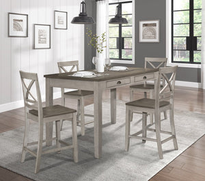 English Elm Desk Chair with Nailhead Trim Solid Wood Frame and Faux Leather for Study or Office Gray Engineered Wood 18 L x 20.5 W x 41.5 H B011P572930