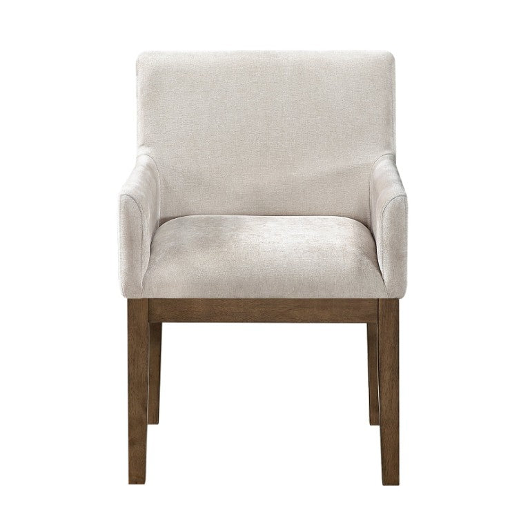 English Elm Arm Chairs Set of 10 Wood Veneer Farmhouse Dining with Gray Upholstered Seats B011P572932