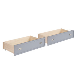 English Elm Storage Box Set of 2 Rolling Under Bed Drawers in Engineered Wood with Gray Finish B011P572940